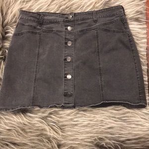 Black Denim Skirt